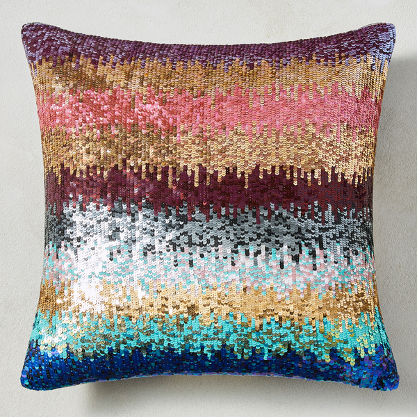 Rainbow Sequin Pillow