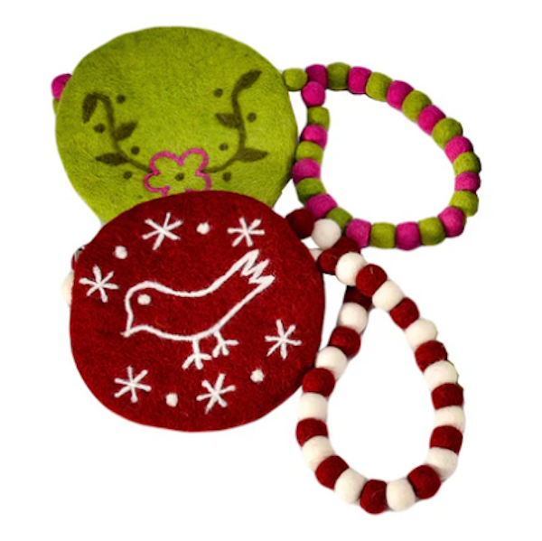 Red Bird Ball Handle Kids Bag