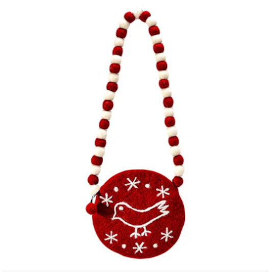 Red Bird Ball Handle Kids Bag