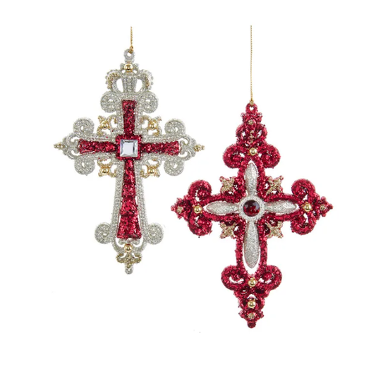 Regal Cross Ornament-Assorted, each sold seperately