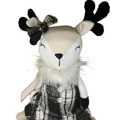 Reindeer in Plaid Dress, Shelf Sitter