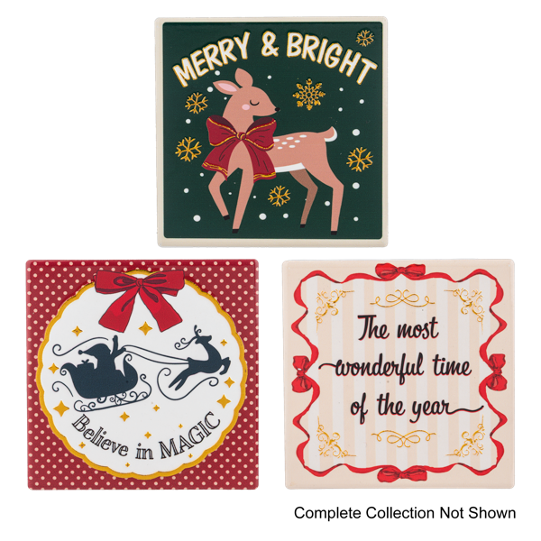 Ribbons & Bows Coasters-Mix and Match, Sold Individually