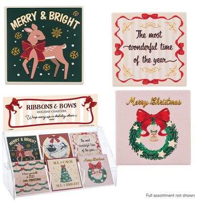 Ribbons & Bows Coasters-Mix and Match, Sold Individually