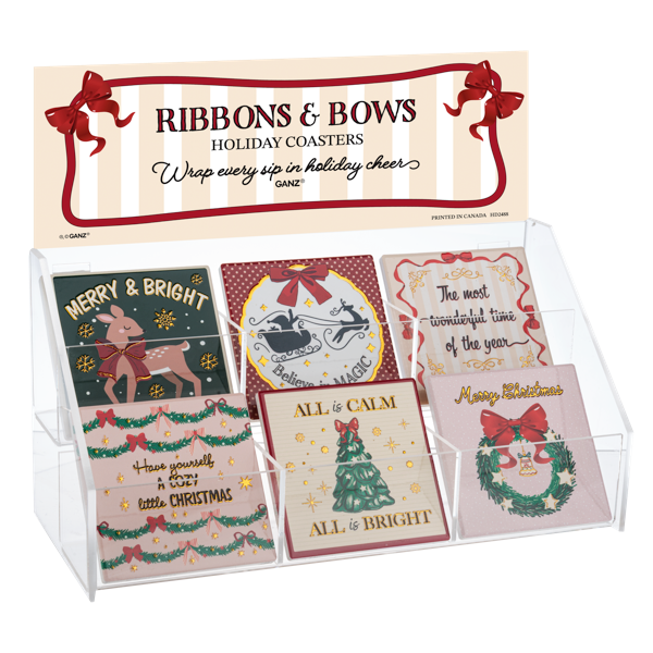 Ribbons & Bows Coasters-Mix and Match, Sold Individually