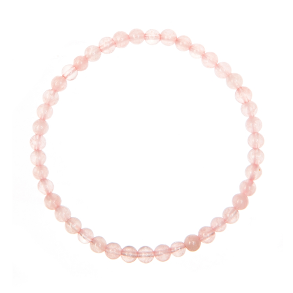 Rose Quartz Beaded Stone Stretch Bracelet