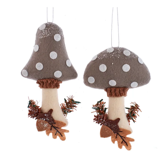 Rustic Glam Woodsy Mushroom Ornament, Assorted Styles-sold seperately