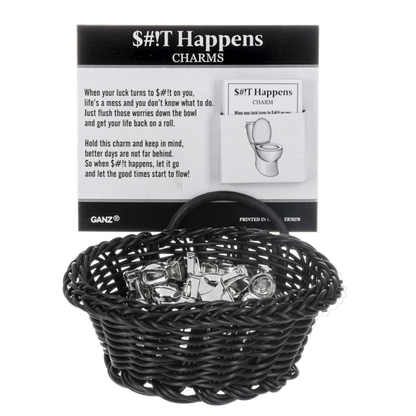 $#!T Happens Charm with Insert Card
