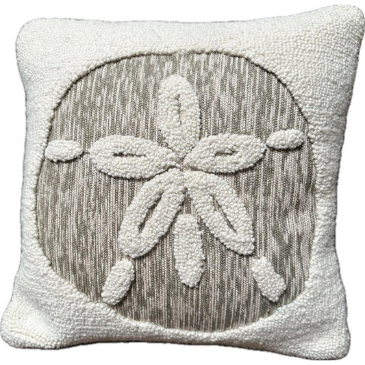 Sand Dollar Decorative Cutout Hook Pillow