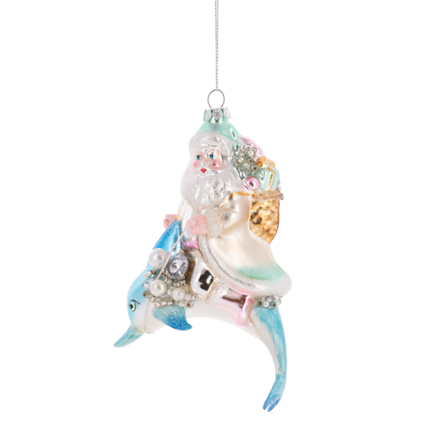Santa Coastal Ornament-Assorted, each sold separately