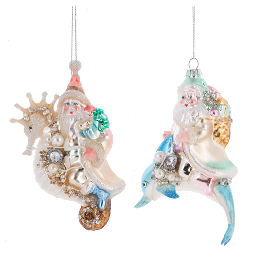 Santa Coastal Ornament-Assorted, each sold separately