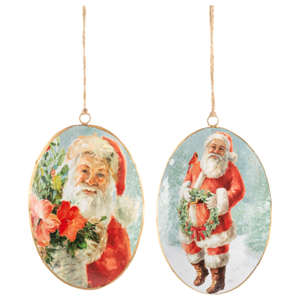 Santa Disk Ornament