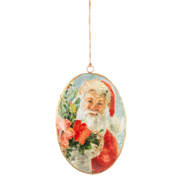 Santa Disk Ornament