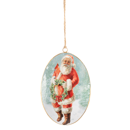 Santa Disk Ornament