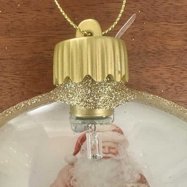 LED Light Up Santa Disk Ornaments-Assorted, each sold separately