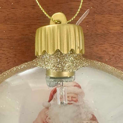 LED Light Up Santa Disk Ornaments-Assorted, each sold separately