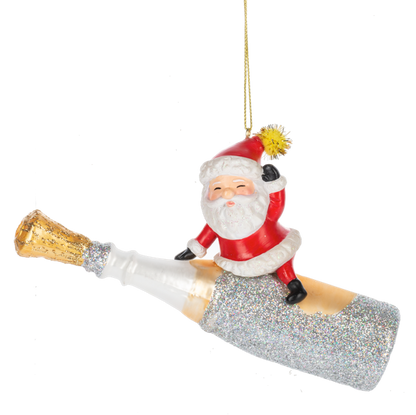 Santa with Champagne Bottle-Assorted Styles, sold separately