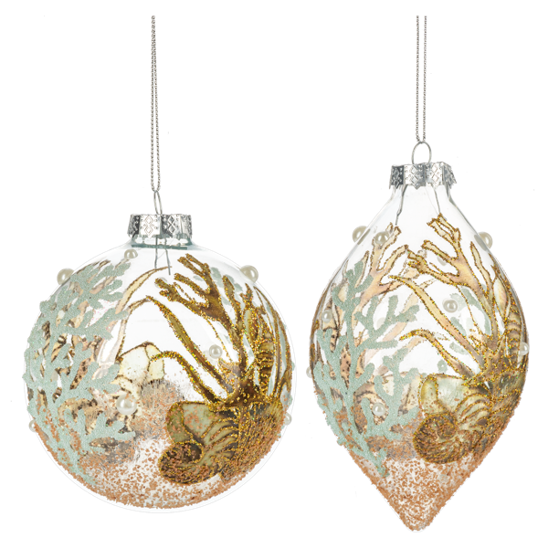 Sea Life Glass Ornaments-Assorted, sold seperately