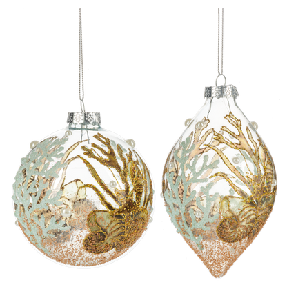 Sea Life Glass Ornaments-Assorted, sold seperately