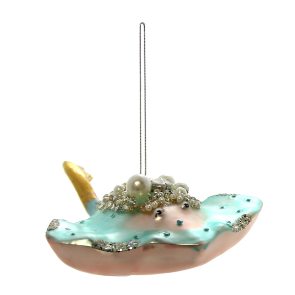 Colorful Stingray Ornament, Glass