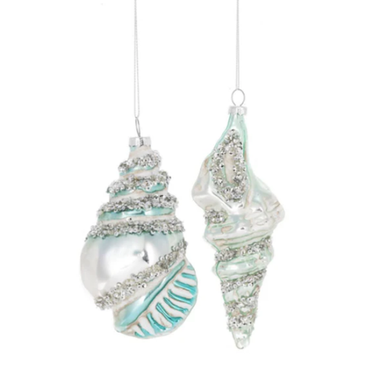 Sea Shell Glass Ornament-Assorted Styles, sold seperately