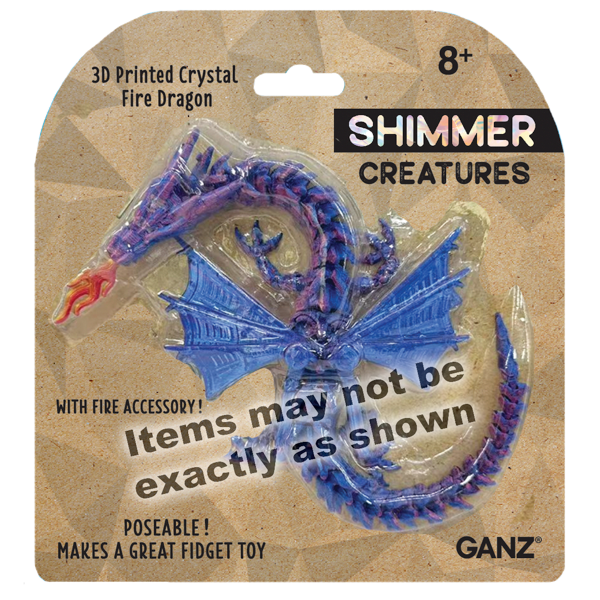 Shimmer Creatures-Fire Dragons, Assorted Colors (each sold seperately)