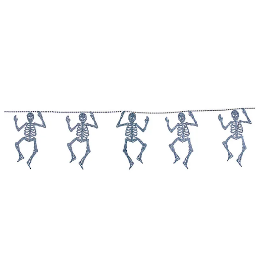 Silver Skeleton Garland, 6'