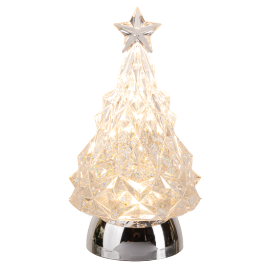 Light Up LED Shimmer Tree, Silver