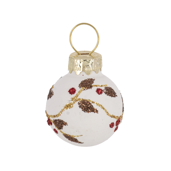 Slanted Glass Christmas Tree with Ornaments-Assorted, each sold separately