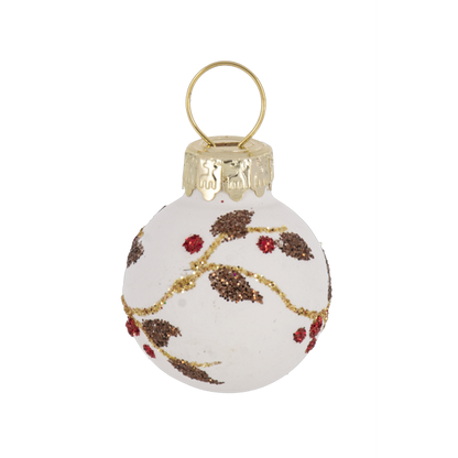 Slanted Glass Christmas Tree with Ornaments-Assorted, each sold separately