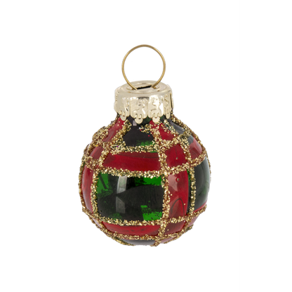 Slanted Glass Christmas Tree with Ornaments-Assorted, each sold separately