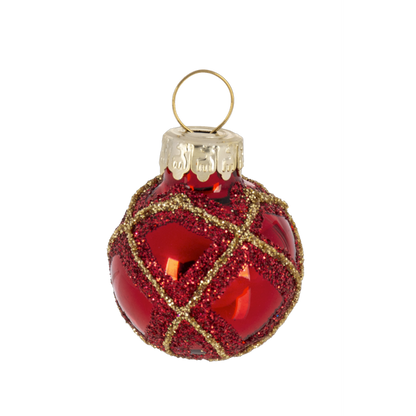Slanted Glass Christmas Tree with Ornaments-Assorted, each sold separately