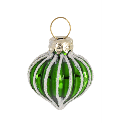 Slanted Glass Christmas Tree with Ornaments-Assorted, each sold separately