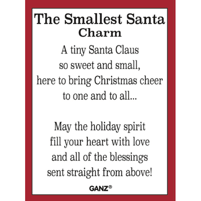 The Smallest Santa Charm, with Sentiment Card