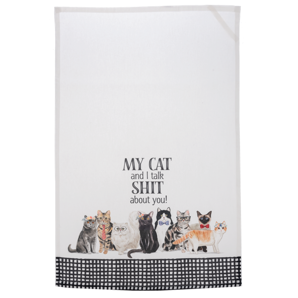 Snarky Cat Tea Towel-Assorted, each sold seperately