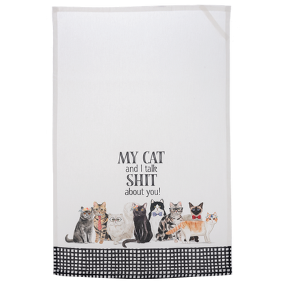 Snarky Cat Tea Towel-Assorted, each sold seperately
