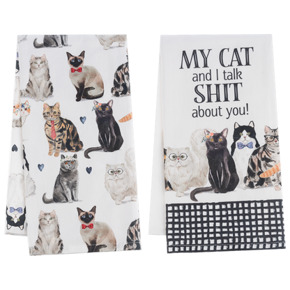 Snarky Cat Tea Towel-Assorted, each sold seperately