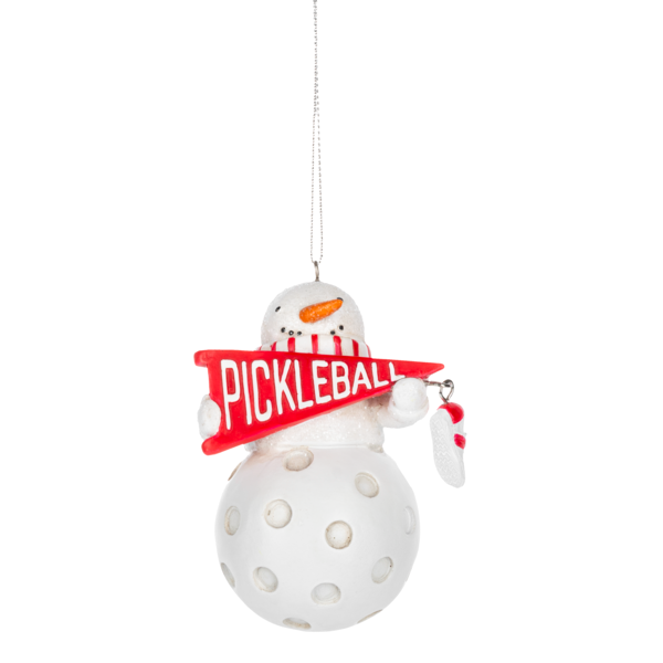 Snowman Pickle Ball Ornament