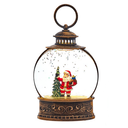 Miniature Santa or Snowman Water Lantern, Battery Operated LED