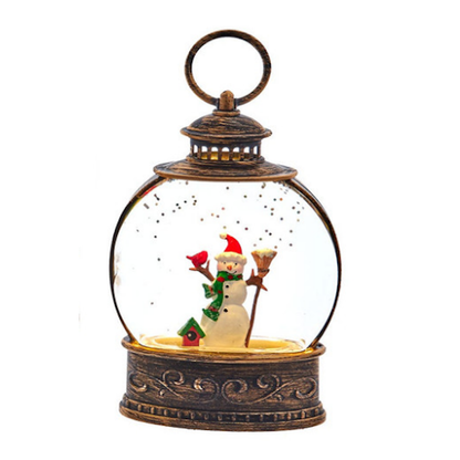 Miniature Santa or Snowman Water Lantern, Battery Operated LED
