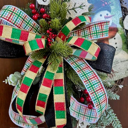 Snowman Grapevine Wreath-Custom Design, Handmade