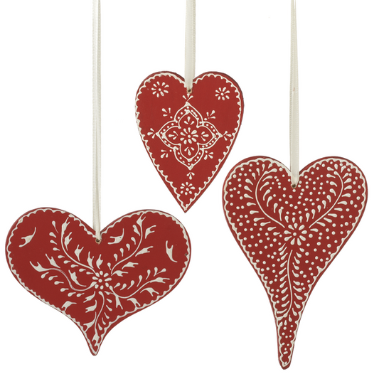 Snowy Heart Ornament-Assorted Styles, sold seperately