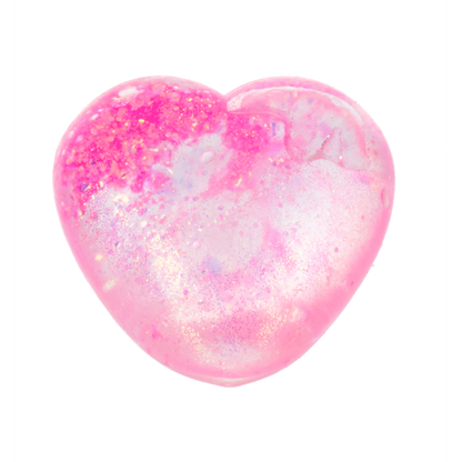 Sparkly Heart Squishies-Assorted Colors, each sold separately