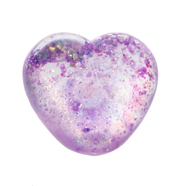 Sparkly Heart Squishies-Assorted Colors, each sold separately