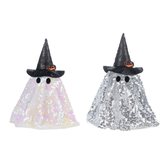 Sparkly Light Up Ghosts-Silver or White, each sold separately