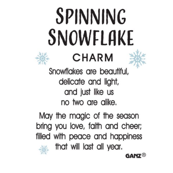 Spinning Snowflake Charm with Card