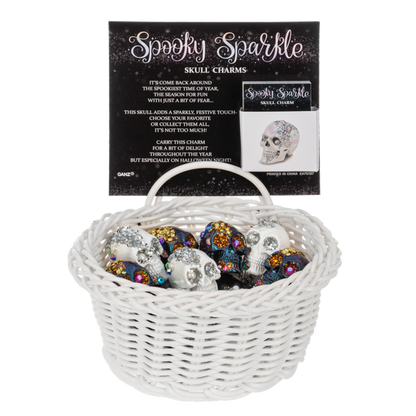 Spooky Sparkle Skull Charm with Insert Card-Assorted, each sold separately