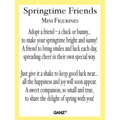 Springtime Friends Mini Cloche Figurine-Assorted, each sold seperately