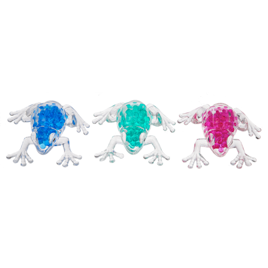 Beaded Squish and Squeeze Frogs-Assorted Colors, sold separately