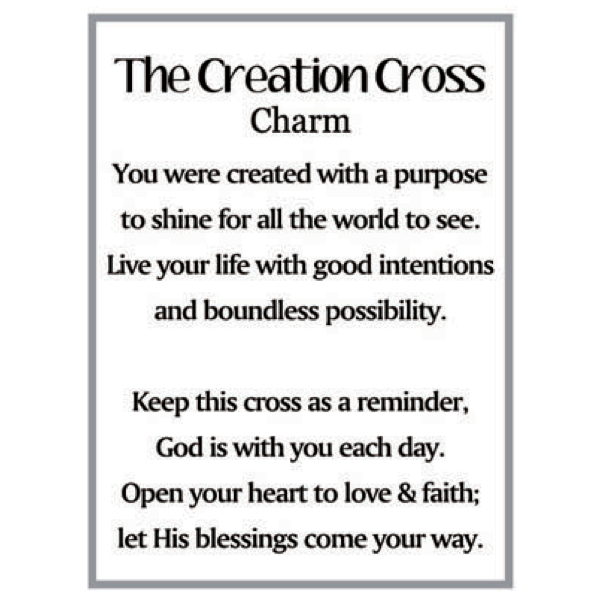 "Stain Glass" Creation Cross Charm with Insert Card-Assorted Colors, each sold separately