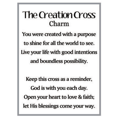 "Stain Glass" Creation Cross Charm with Insert Card-Assorted Colors, each sold separately